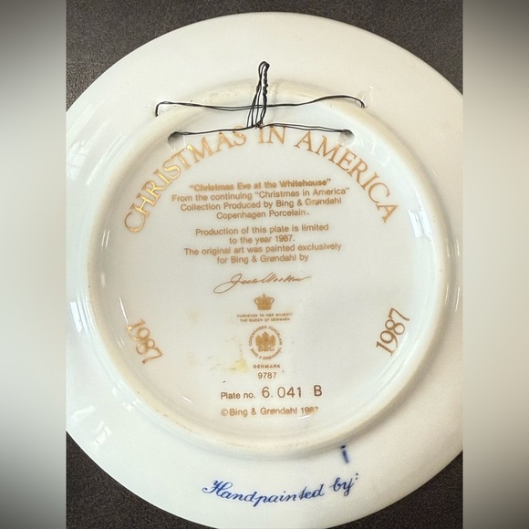 Christmas Eve at the Whitehouse. Bing and Grondahl 1987 plate - Picture 3 of 4